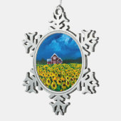 西部赤納涼野 スノーフレークピューターオーナメント (右)