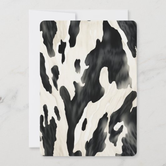 西部農業動物の牛 招待状 (裏面)