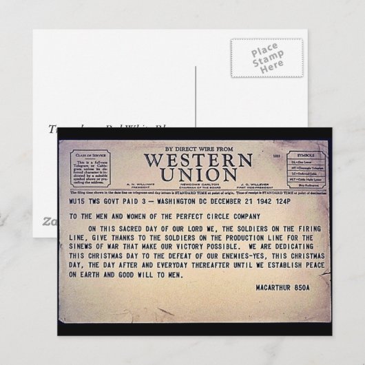 西部連合 ポストカード (正面/裏面)