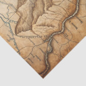 西部野生西部古い宝石地図の水色 薄葉紙 (詳細)