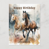 西部野生馬のポストカード ポストカード (正面)