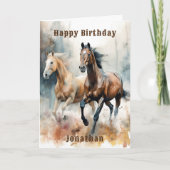 西部野生馬カード カード (正面)