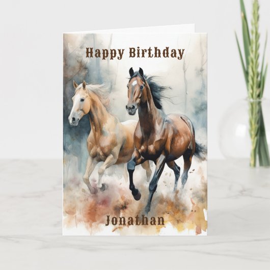 西部野生馬カード カード (正面)