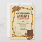 西部開拓時代のカウボーイが集う！ ライディング・パーティー 招待状 (正面)