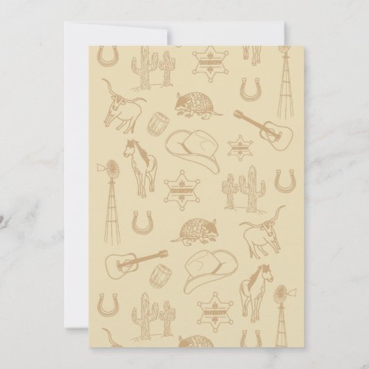 西部開拓時代のカウボーイが集う！ ライディング・パーティー 招待状 (裏面)