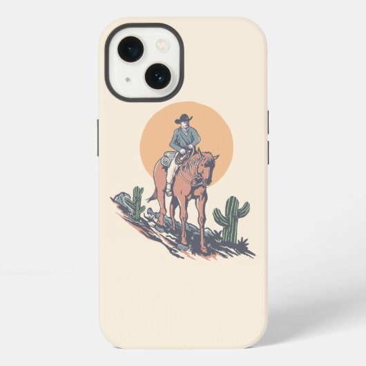 西部開拓時代のカウボーイ iPhoneケース (裏面)