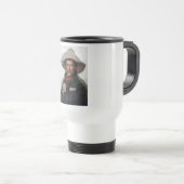 西部開拓時代の酒場にいるスペイン風のランチェロカウボーイ トラベルマグ (正面右)