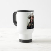 西部開拓時代の酒場にいるスペイン風のランチェロカウボーイ トラベルマグ (正面左)