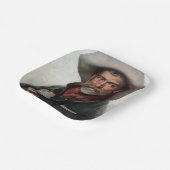 西部開拓時代の酒場にいるスペイン風のランチェロカウボーイ ペーパープレート (傾斜あり)