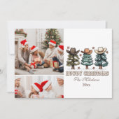 西部風ハロークリスマス 2枚の写真 シーズンカード (正面)