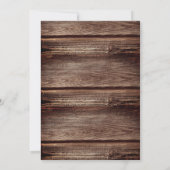 西部風景のシルエット ストリング ライト バーン 招待状 (裏面)