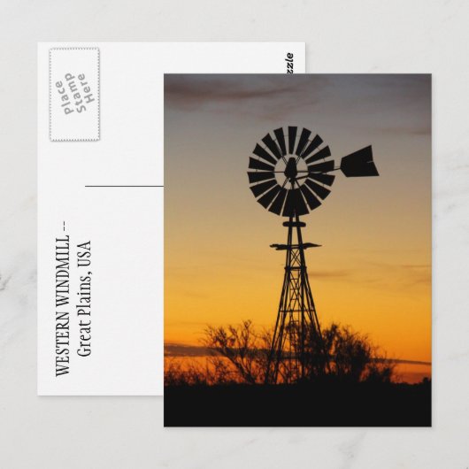 西部風車 ポストカード (正面/裏面)
