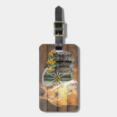 西部馬車馬蹄型カウボーイブーツ ラゲッジタグ (正面縦)