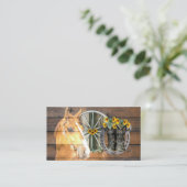 西部馬車馬蹄型カウボーイブーツ 名刺 (スタンド正面)