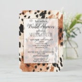 西部 ブラウン クリーム アニマル カウガール カウハイド 招待状 (スタンド正面)