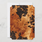 西部 ブラウン ヌメ革 カウボーイ カウガール 招待状 (裏面)