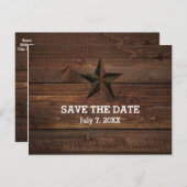 西部 ラスティ スター ウッド リアル 貯蓄 日 案内ポストカード (正面/裏面)