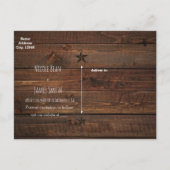 西部 ラスティ スター ウッド リアル 貯蓄 日 案内ポストカード (裏面)