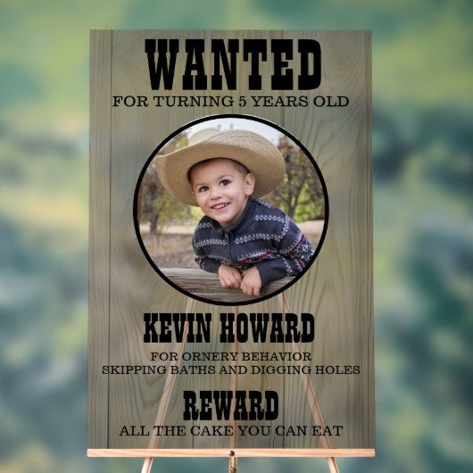 西部 ワンテッド ポスター 誕生日 サイン オン (ニュートラル)