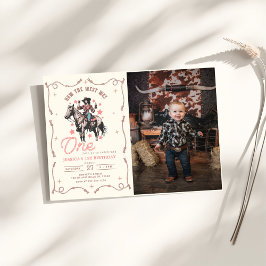 西部 ワン・ワン・ロデオ 1歳の誕生日 招待状