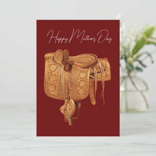 西部,ヴィンテージ,サドル,カントリー, 母の日 シーズンカード (スタンド正面)
