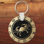 西部〔占星術の〕十二宮図 – がん キーホルダー (正面)
