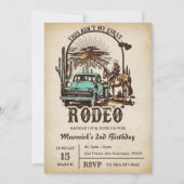 西部 私の初めてのロデオ誕生日パーティー 招待状 (正面)