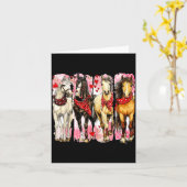 西部 馬のバレンタイン 面白い 西部風バレンタインデー カード (黄色い花)