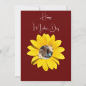 西部,黄色のひまわり,ブーツと帽子,母の日 シーズンカード (正面)