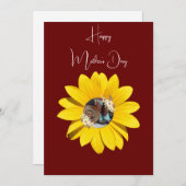 西部,黄色のひまわり,ブーツと帽子,母の日 シーズンカード (正面/裏面)