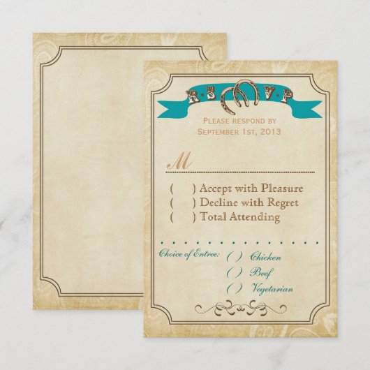 西部RSVPカード 出欠カード (正面/裏面)