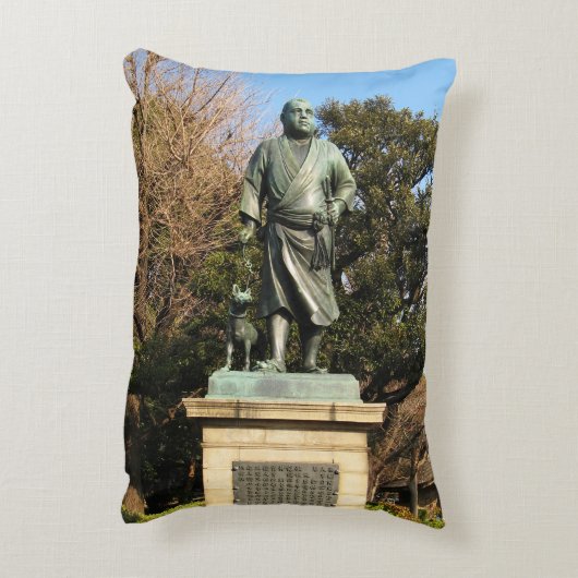 西郷隆盛(最後の侍)・犬像 アクセントクッション (裏面(縦))