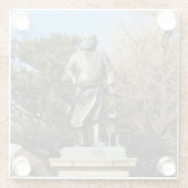 西郷隆盛（最後の侍）・犬像 ガラスコースター (裏面)