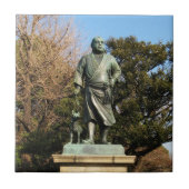 西郷隆盛(最後の侍)・犬像 タイル (正面)