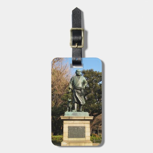 西郷隆盛（最後の侍）・犬像 ラゲッジタグ (正面縦)