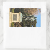 西郷隆盛（最後の侍）・犬像 長方形シール (バッグ)