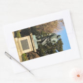 西郷隆盛（最後の侍）・犬像 長方形シール (封筒)