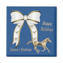 西金ゴールド馬と弓の季節の挨拶