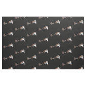 西銀のカウボーイが黒に拍車 ファブリック (ファットクウォーター)