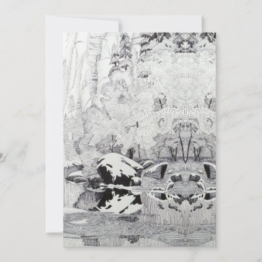 西霜の降りたフォークの木 シーズンカード (正面)