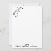 西霜の降りたフォークの木 シーズンカード (裏面)