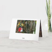 西霜の降りた聖降誕祭雪だるまと馬 シーズンカード (裏面)