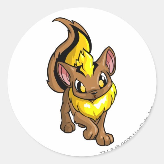 西風の黄色 ラウンドシール (正面)