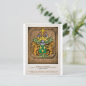 西風オランダ家族の紋章。 ポストカード (スタンド正面)