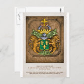 西風オランダ家族の紋章。 ポストカード (正面/裏面)