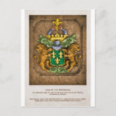 西風オランダ家族の紋章。 ポストカード (正面)