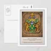 西風オランダ家族の紋章。 ポストカード (正面/裏面)