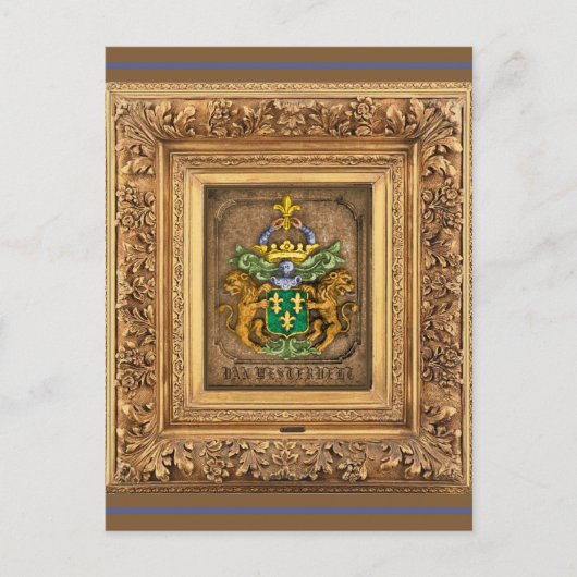 西風オランダ家族の紋章。 ポストカード (正面)