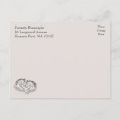 西馬の国の結婚式の日素朴付を保存 案内ポストカード (裏面)