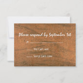 西馬サドル国の結婚式RSVP応答 出欠カード (裏面)